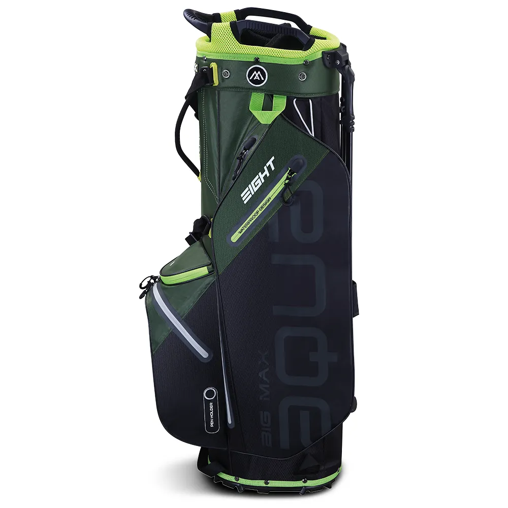 Big Max Aqua Eight G Waterproof Stand Bag - Forest Green/Black/Lime