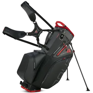 Big Max Aqua Hybrid 4 Waterproof Stand Bag - Black/Charcoal/Red