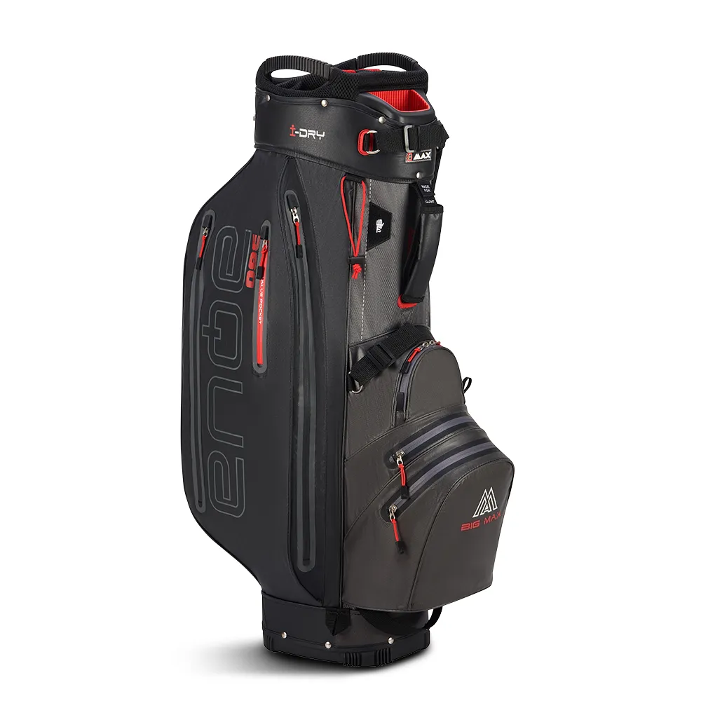 Big Max Aqua Sport 360 Waterproof Cart Bag - Charcoal/Black/Red