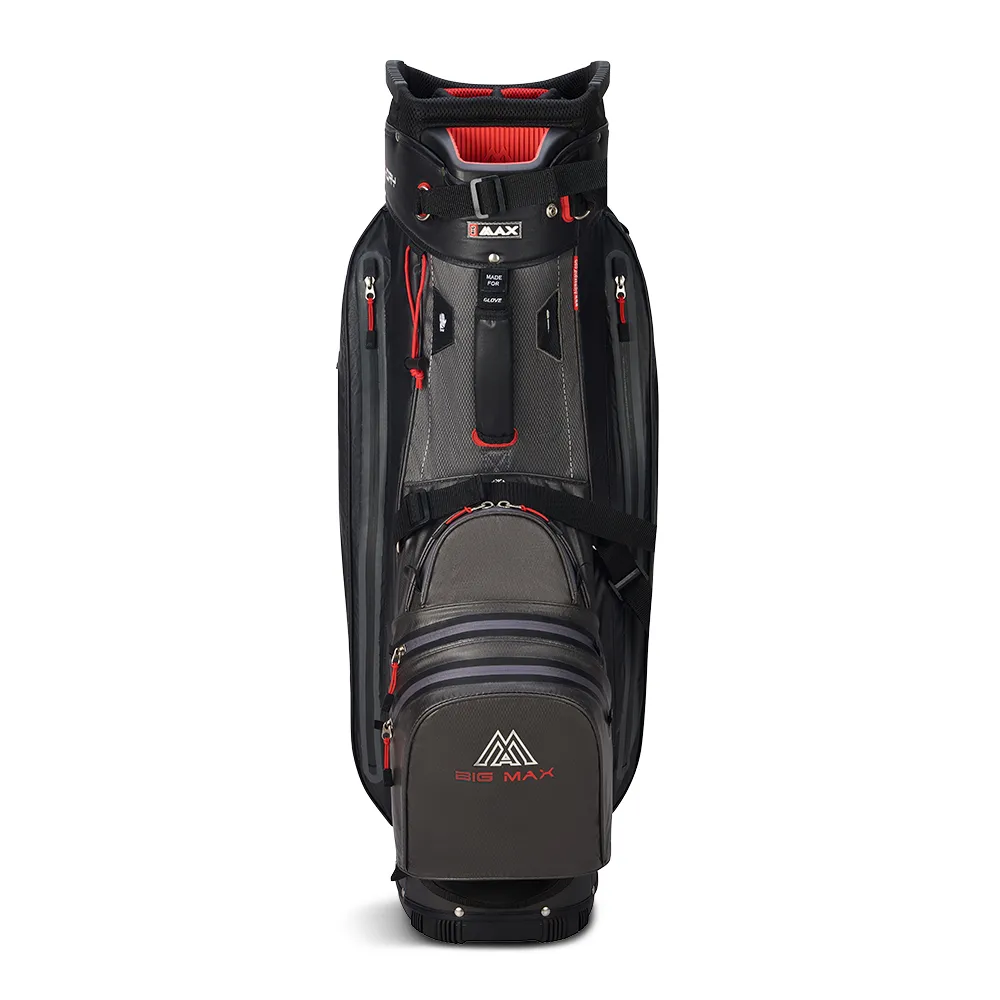 Big Max Aqua Sport 360 Waterproof Cart Bag - Charcoal/Black/Red