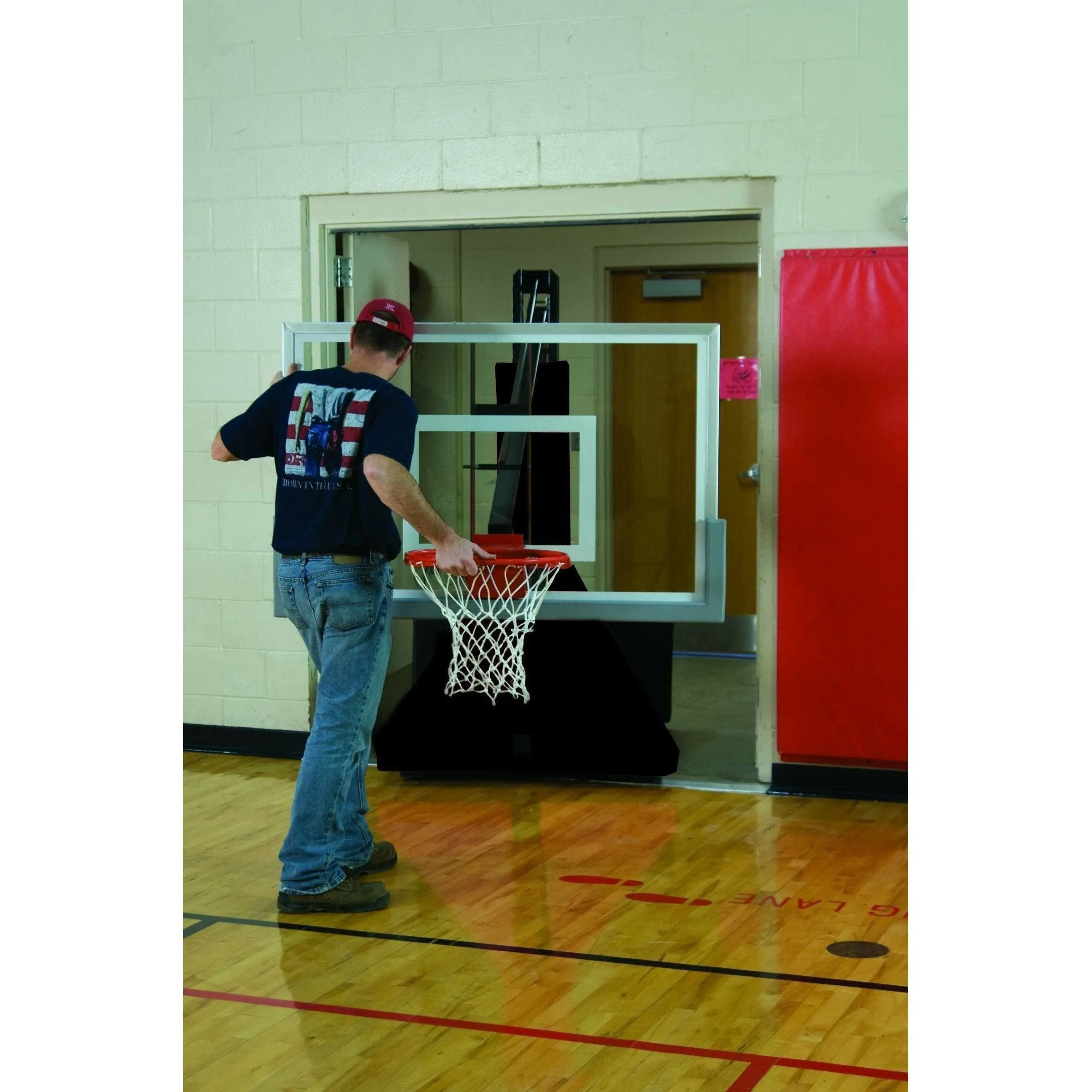 Bison 36" x 54" Glass Max Portable Basketball Hoop BA853G