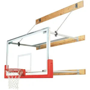 Bison 8-12 Stationary Competition Wall Mounted Basketball Hoop PKG82STRG