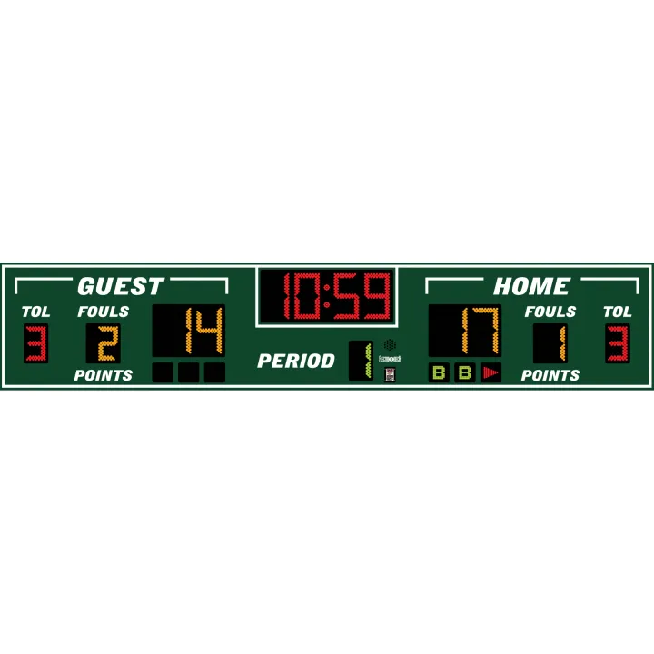 Electro-Mech LX2545 Basketball/Volleyball/Wrestling Scoreboard With TOL