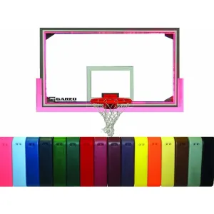 Gared 42" x 72" Buzzer Beater Gymnasium Basketball Glass Backboard Package PKAFR40PMLED