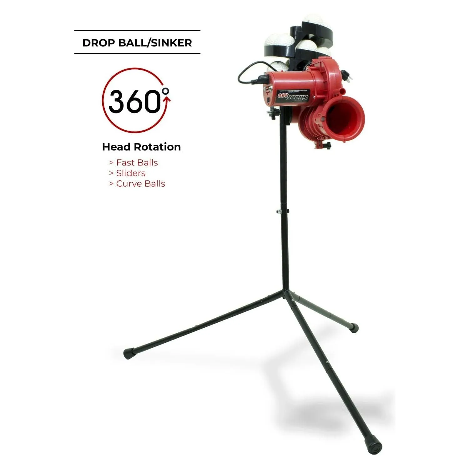 Heater Slider Lite 360 Baseball Pitching Machine w/ Auto Feeder SL129BB