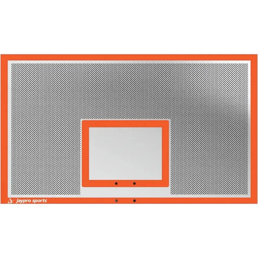 Jaypro Gooseneck Basketball System (5-9/16" Pole with 6' Offset) 72"W x 42"H Perforated Steel Backboard