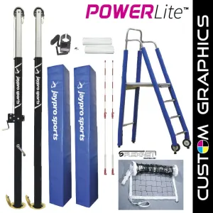 Jaypro PowerLite Volleyball System Deluxe Package (3 in. Floor Sleeve) PVB-6PKGDX