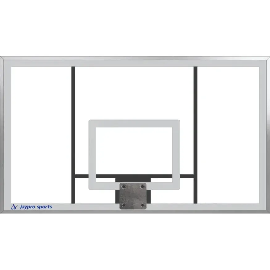 Jaypro Titan Basketball System (6"x 6" Pole with 6' Offset) 72" Acrylic Backboard (Surface Mount)
