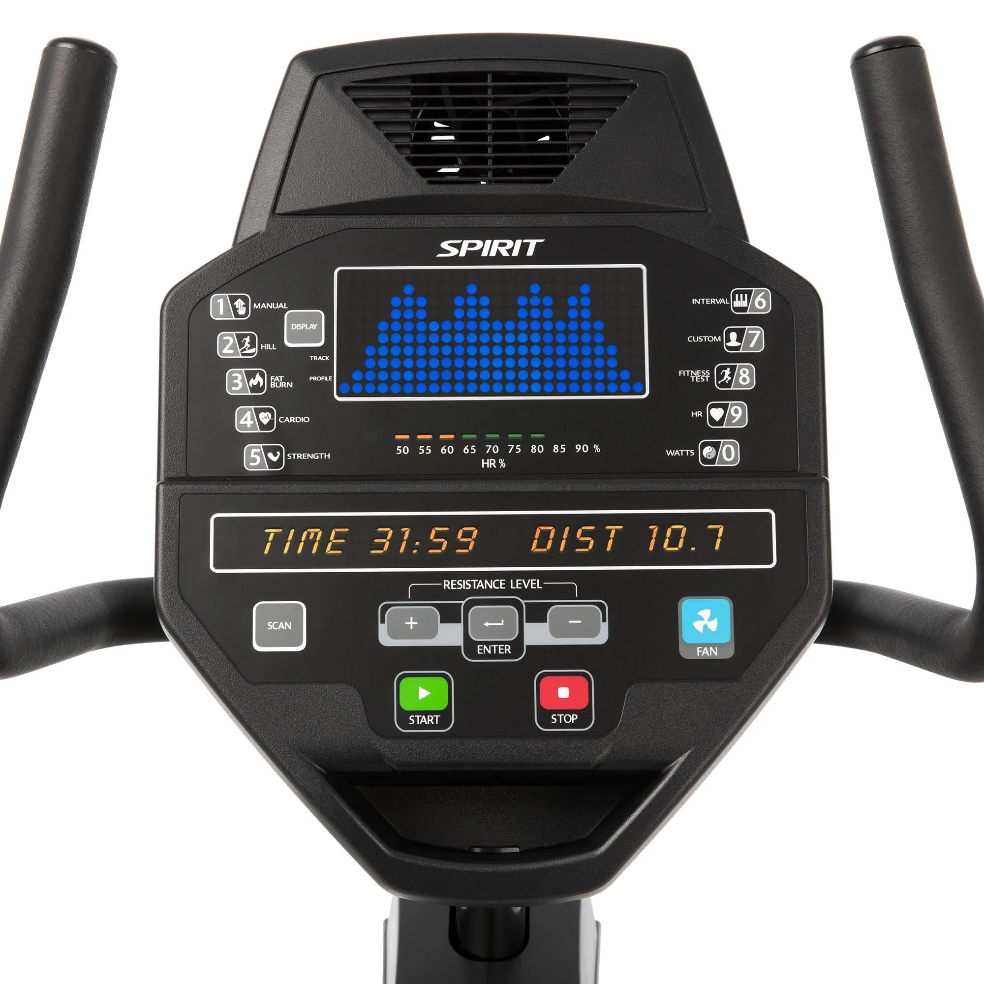 Spirit Fitness CR800 Recumbent Exercise Bike