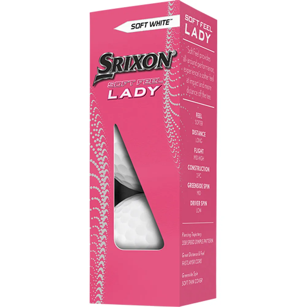Srixon Soft Feel Lady Golf Balls - Soft White - 12 Pack
