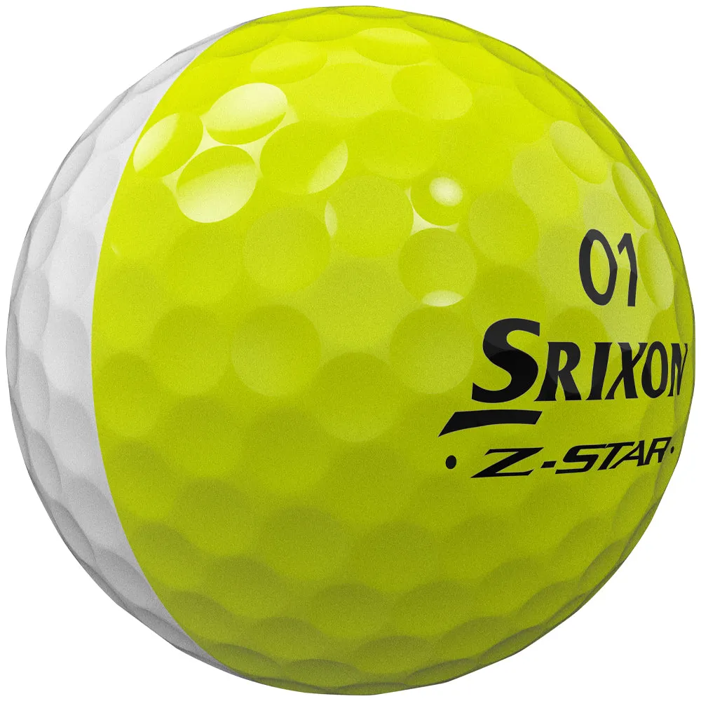 Srixon Z-Star Divide Golf Balls - White/Yellow - 12 Pack