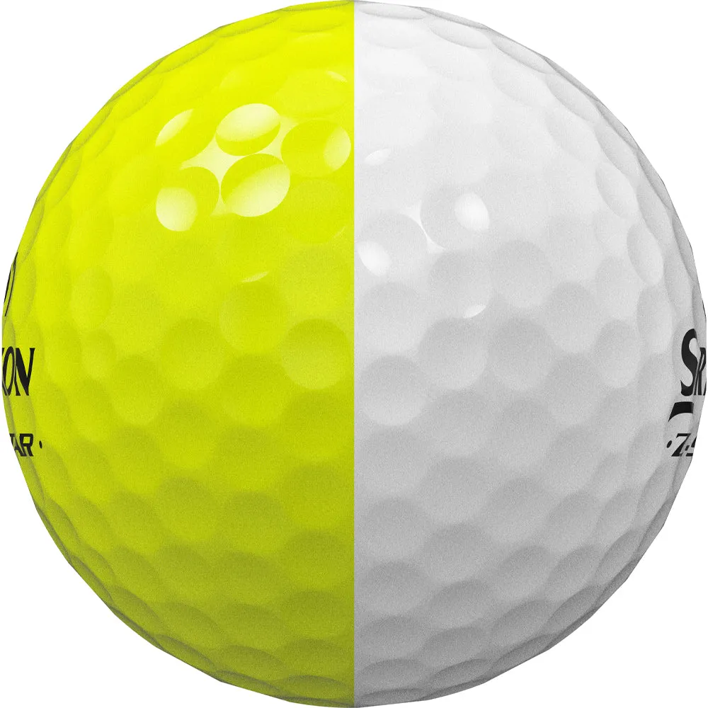 Srixon Z-Star Divide Golf Balls - White/Yellow - 12 Pack