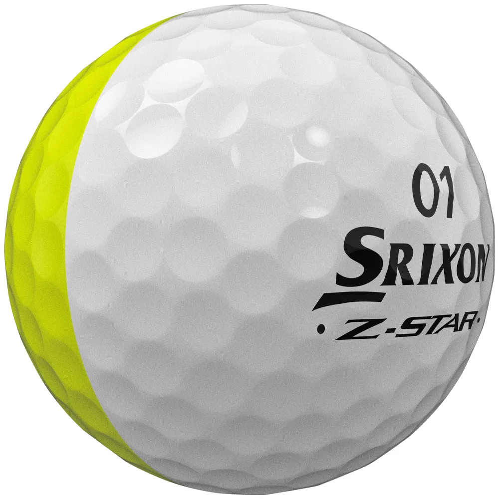 Srixon Z-Star Divide Golf Balls - White/Yellow - 12 Pack