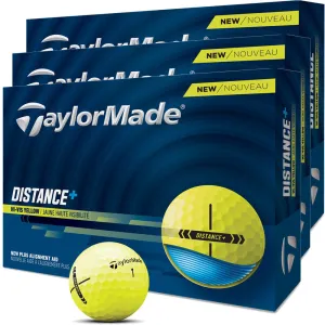 TaylorMade Distance  Golf Balls - Yellow - 3 for 2 Dozen