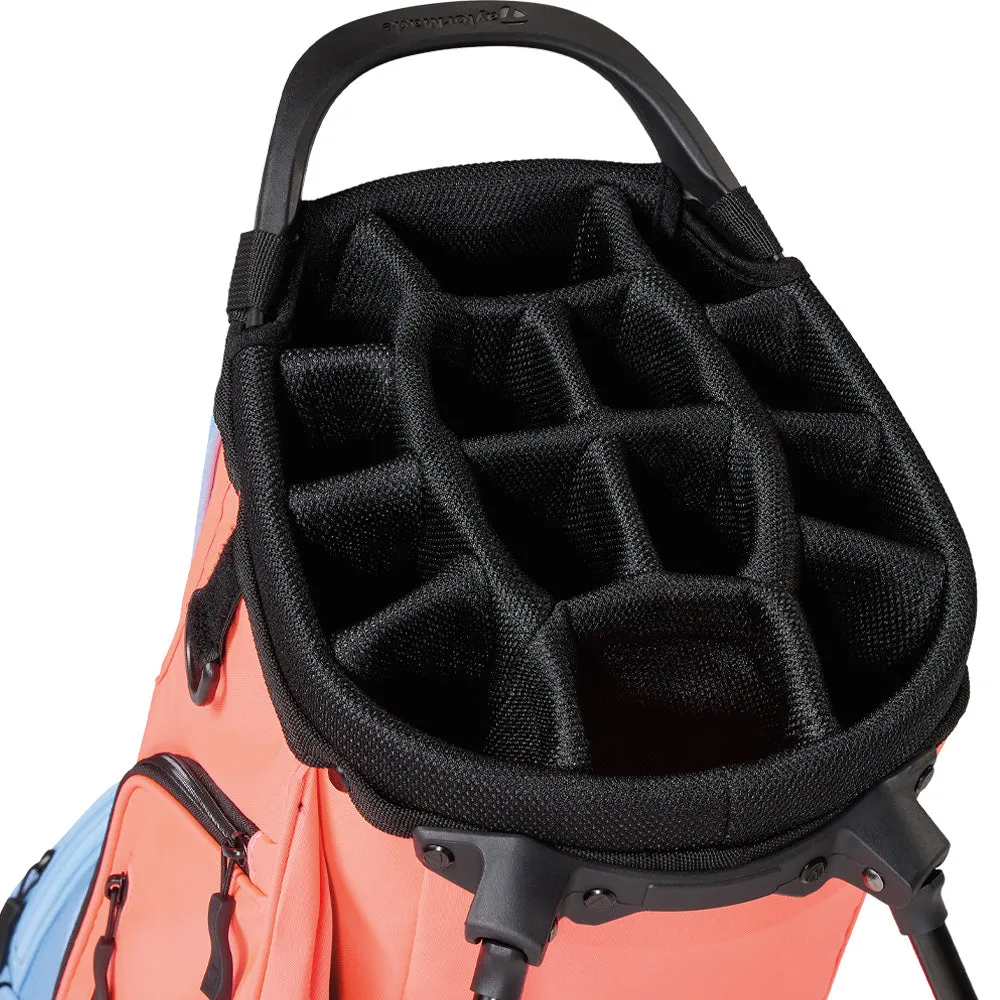 TaylorMade Flextech Crossover Stand Bag - Coral/Light Blue