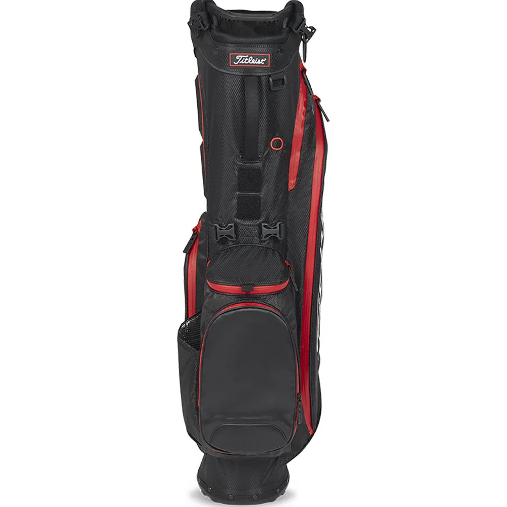 Titleist Players 4 StaDry Waterproof Stand Bag - Black/Black/Red