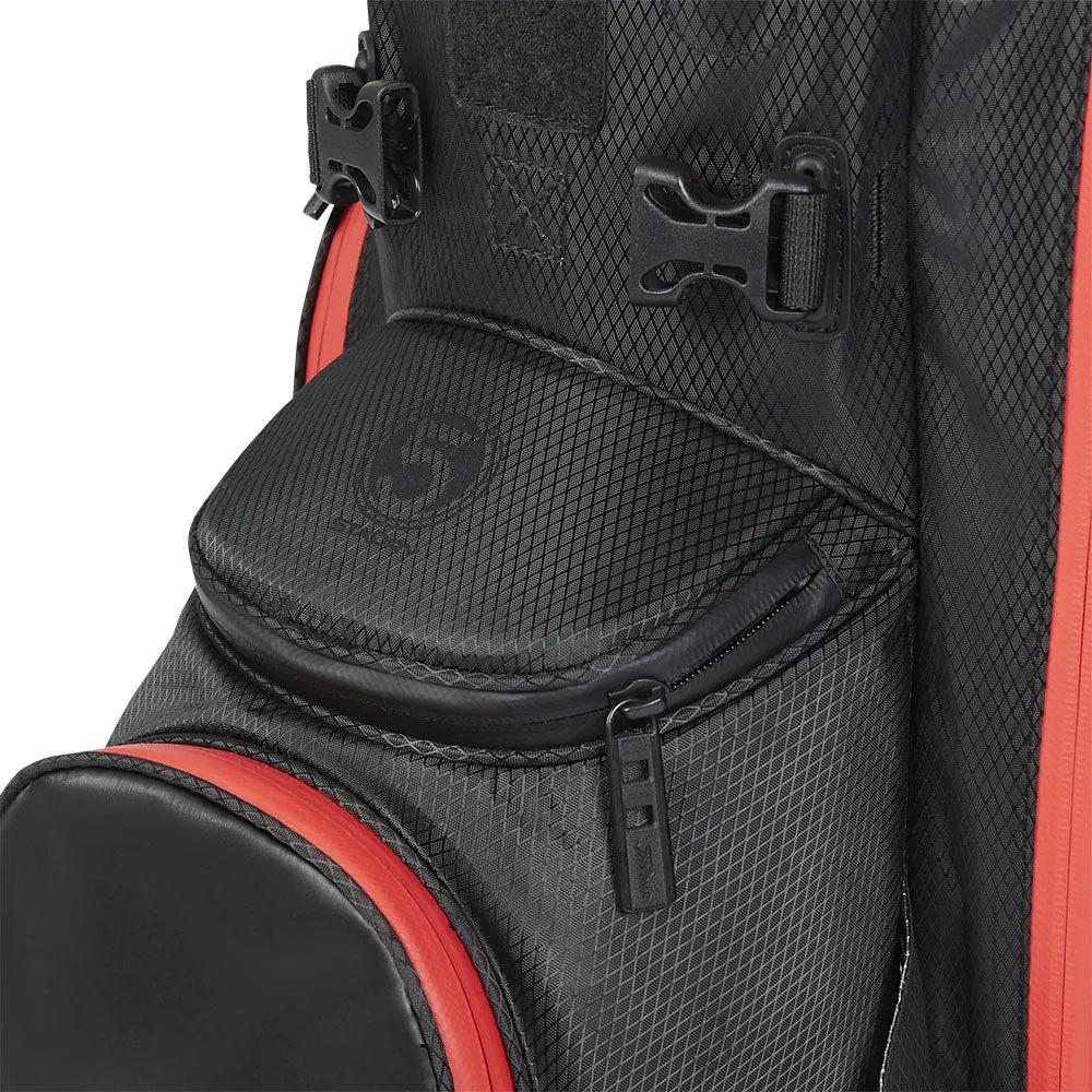 Titleist Players 5 StaDry Waterproof Stand Bag - Black/Black/Red