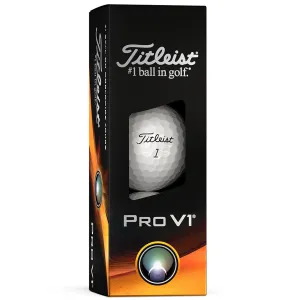 Titleist Pro V1 Golf Balls - White - 3-Ball Sleeve