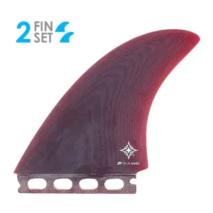 True Ames Wayne Rich Twin Futures Surfboard Fins - Red