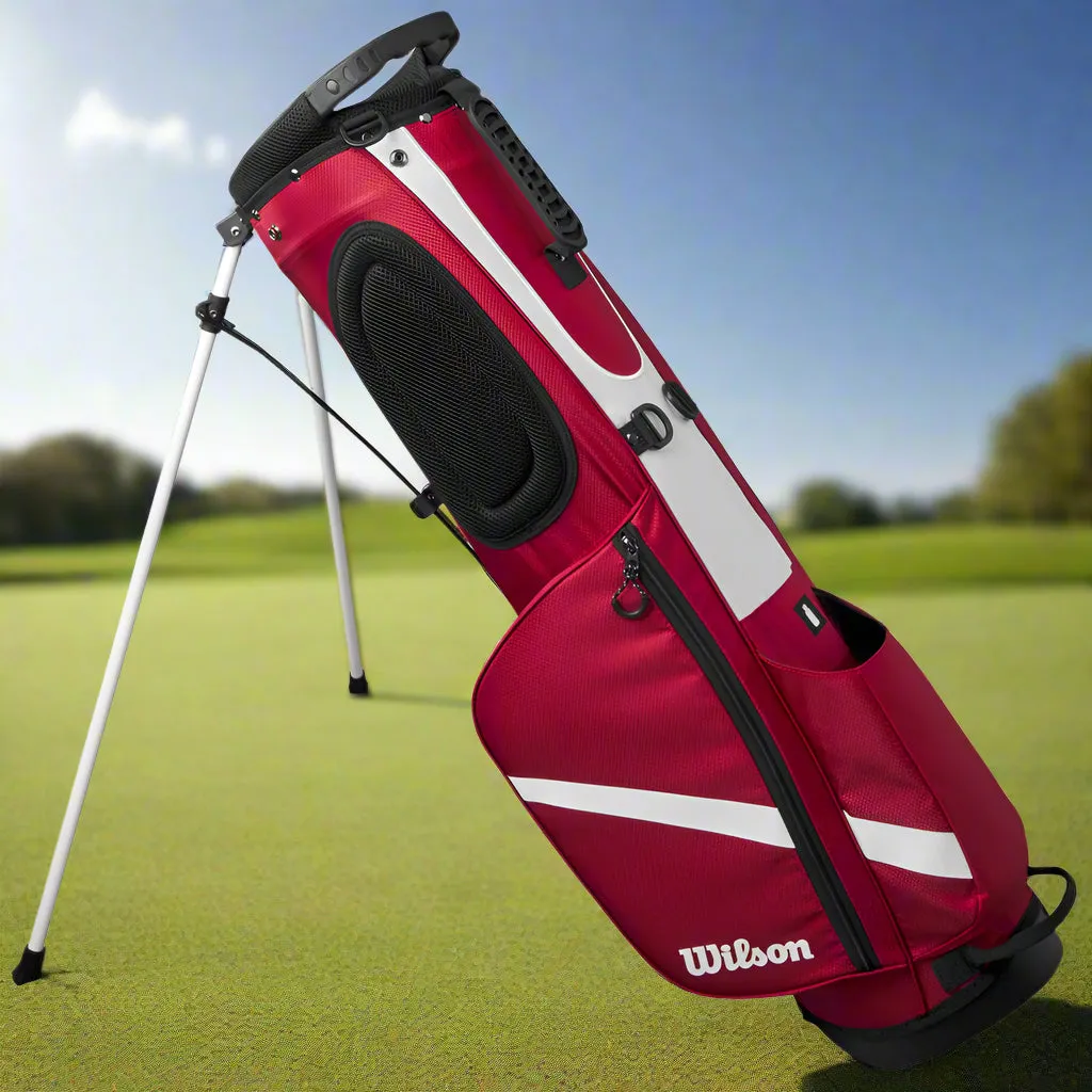 Wilson QS Lite Stand Bag - Red/White/Black
