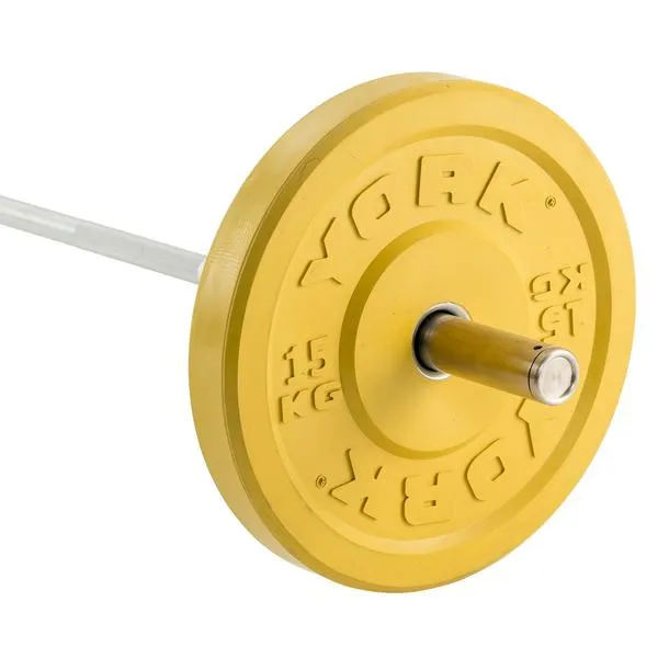 York Solid Rubber Bumper Olympic Coloured Weight Plates