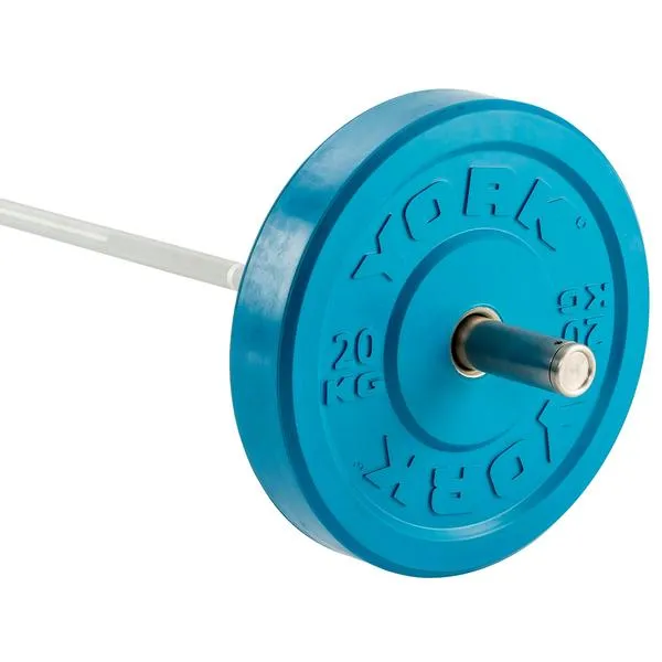 York Solid Rubber Bumper Olympic Coloured Weight Plates