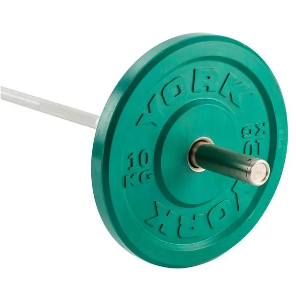 York Solid Rubber Bumper Olympic Coloured Weight Plates