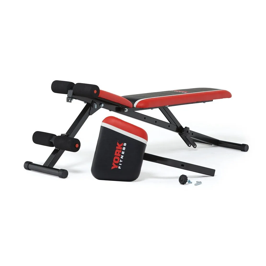 York Warrior 2 in 1 Dumbbell and Ab Bench with Curl