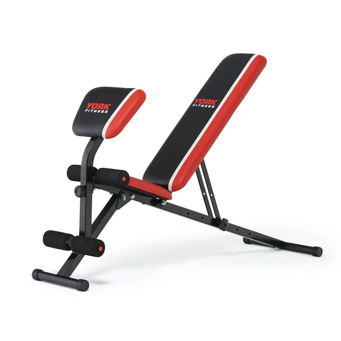York Warrior 2 in 1 Dumbbell and Ab Bench with Curl