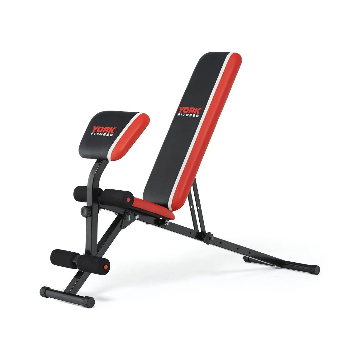 York Warrior 2 in 1 Dumbbell and Ab Bench with Curl